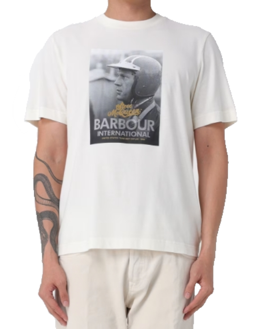 BARBOUR T SHIRT MTS1481 STEVE MCQUEEN AVORIO